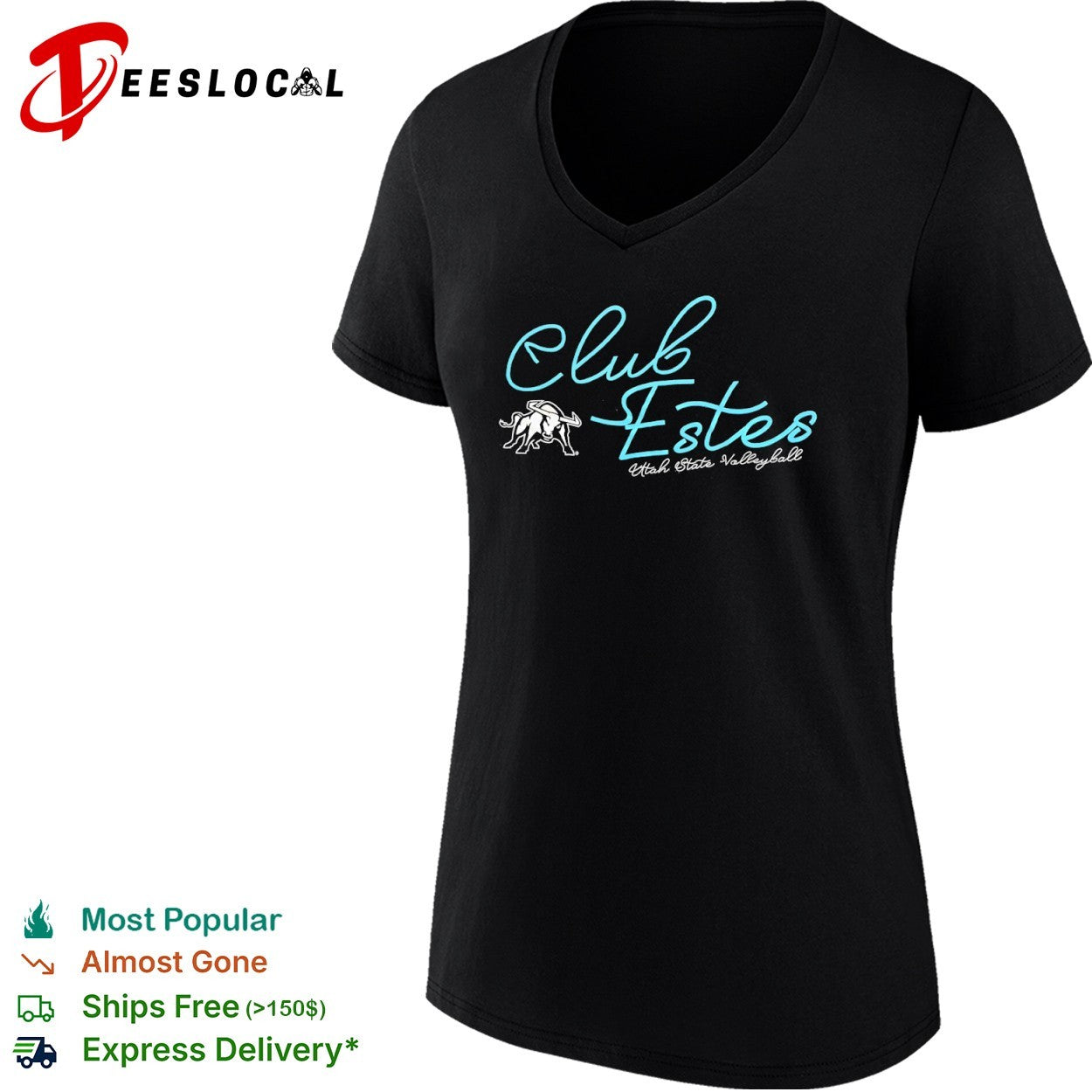 Utah State Volleyball club Estes bull logo shirt