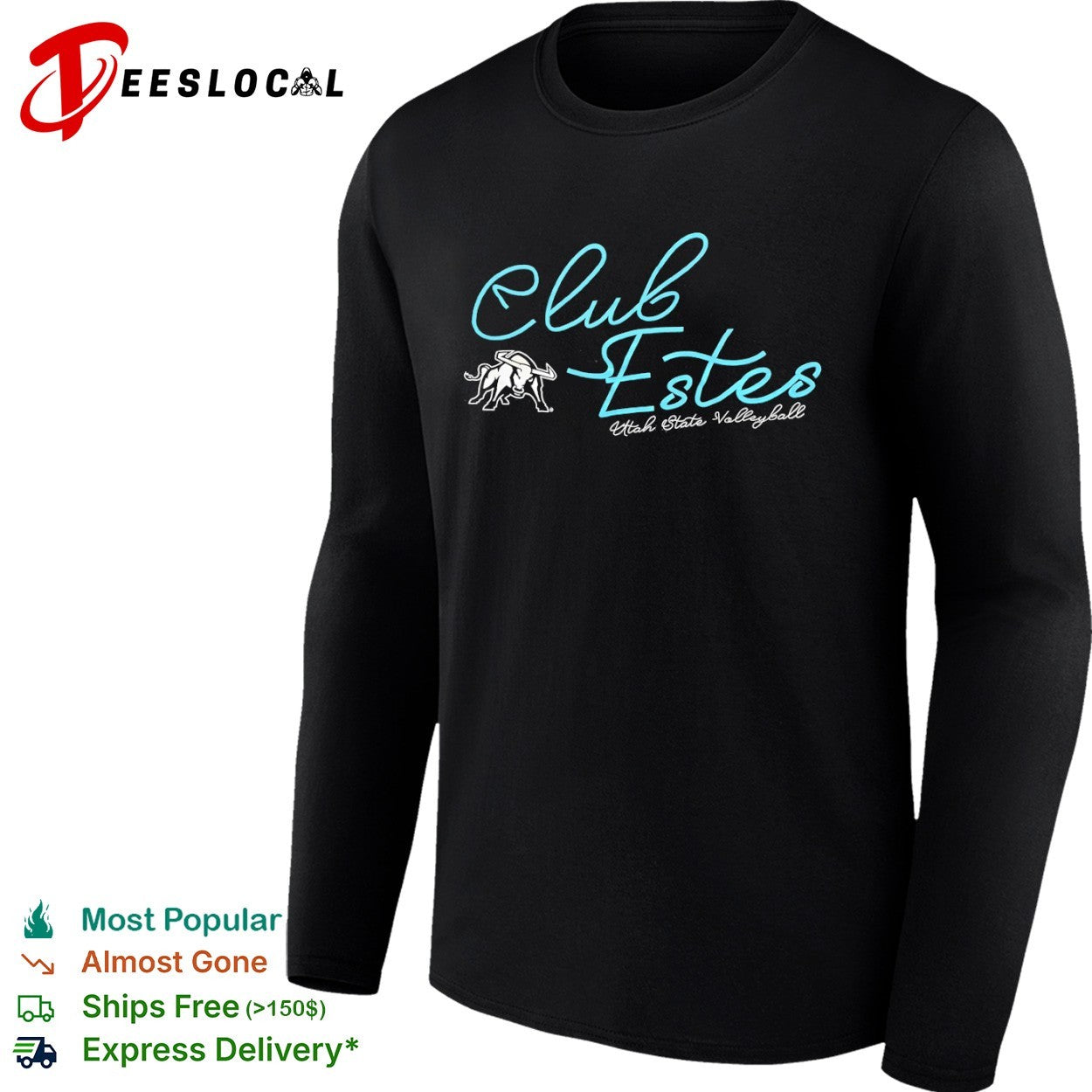 Utah State Volleyball club Estes bull logo shirt