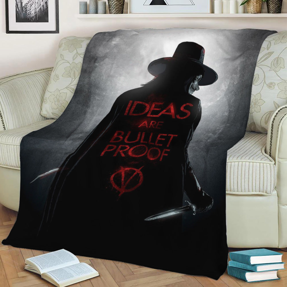 V For Vendetta 1 Fleece Throw Blanket