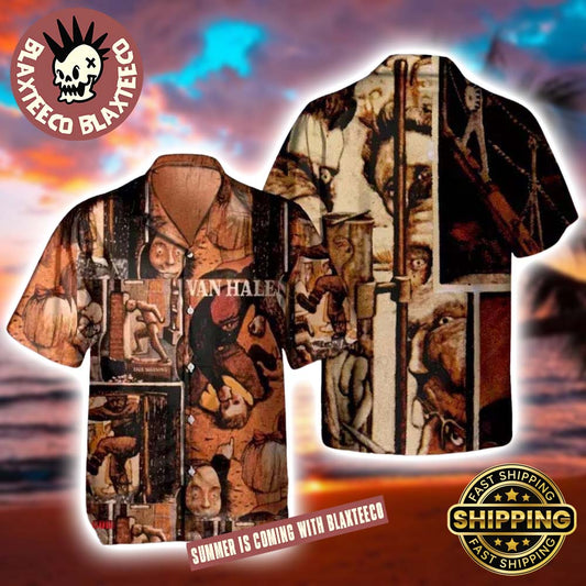 Van Halen Fair Warning Album Cover Vintage Art Memorial Summer 2025 Hawaiian Shirt
