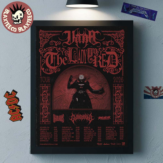 Vana The Lady In Red Tour 2026 North American Schedule Tour Dates Home Decor Poster Canvas