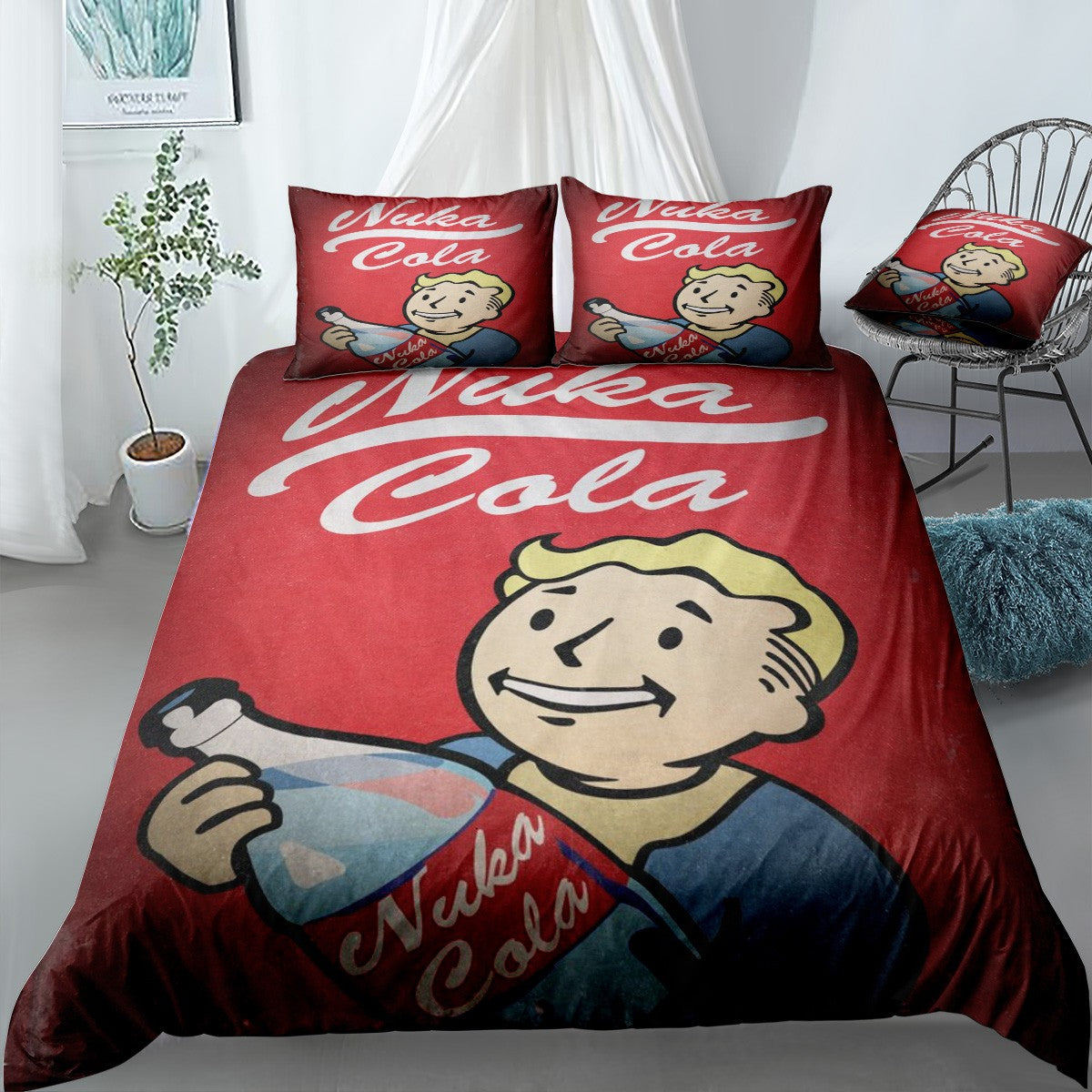 Vault Boy Ad Bedding Set (Duvet Cover & Pillow Shams)