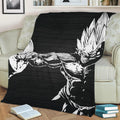 Vegeta Squat Gym Inspiring Fleece Throw Blanket