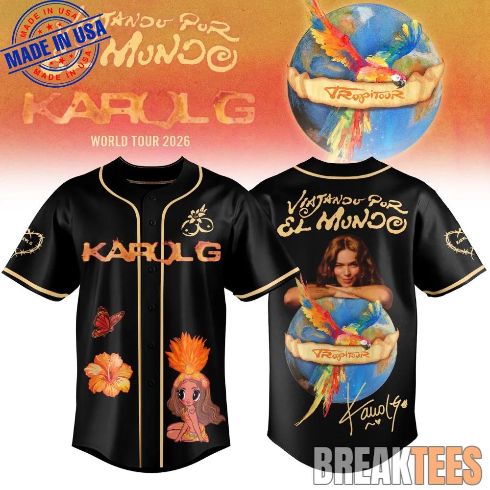 Viajando Por El Mundo Tropitour 2026 Limited Edition Black Jersey