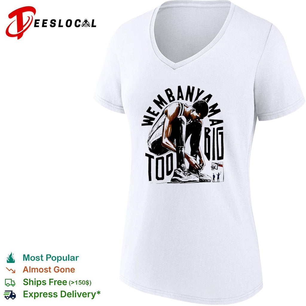 Victor Wembanyama San Antonio Spurs NBA Wembanyama too big shirt