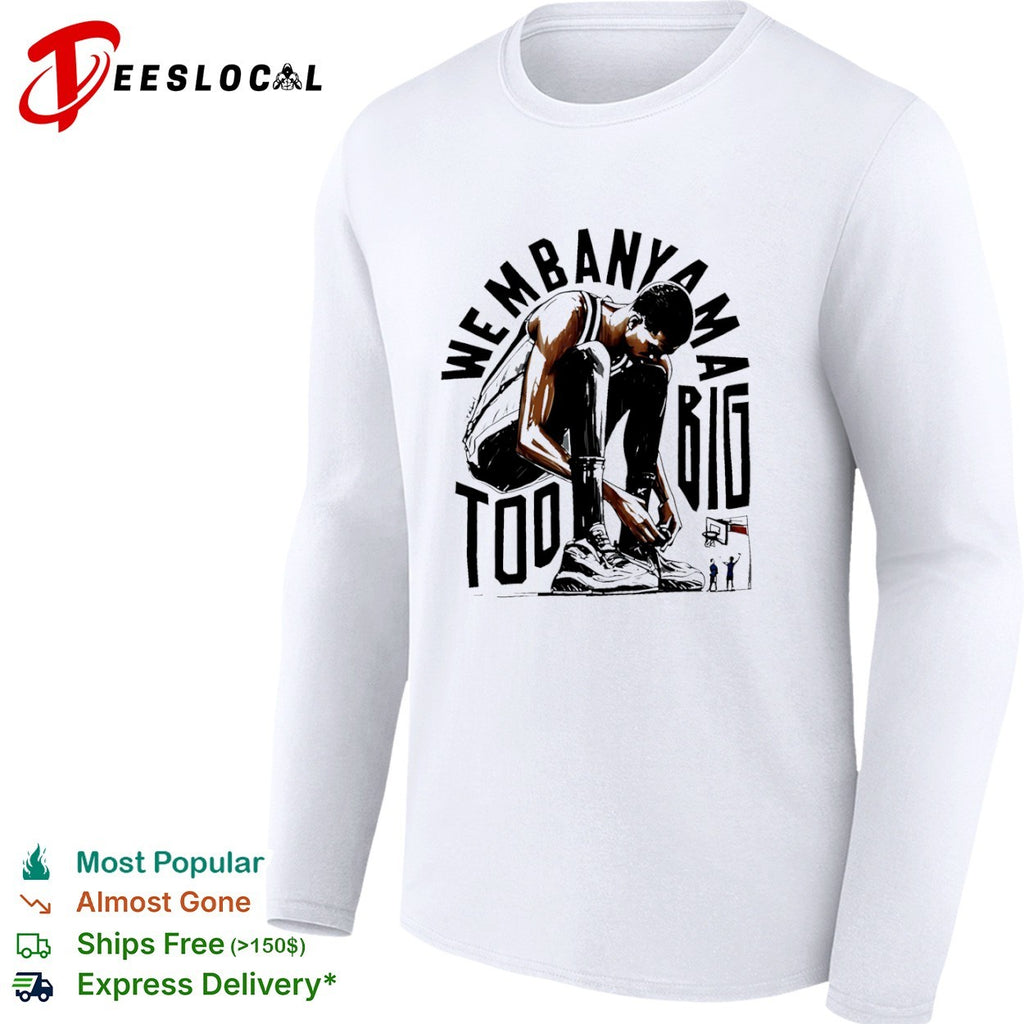 Victor Wembanyama San Antonio Spurs NBA Wembanyama too big shirt