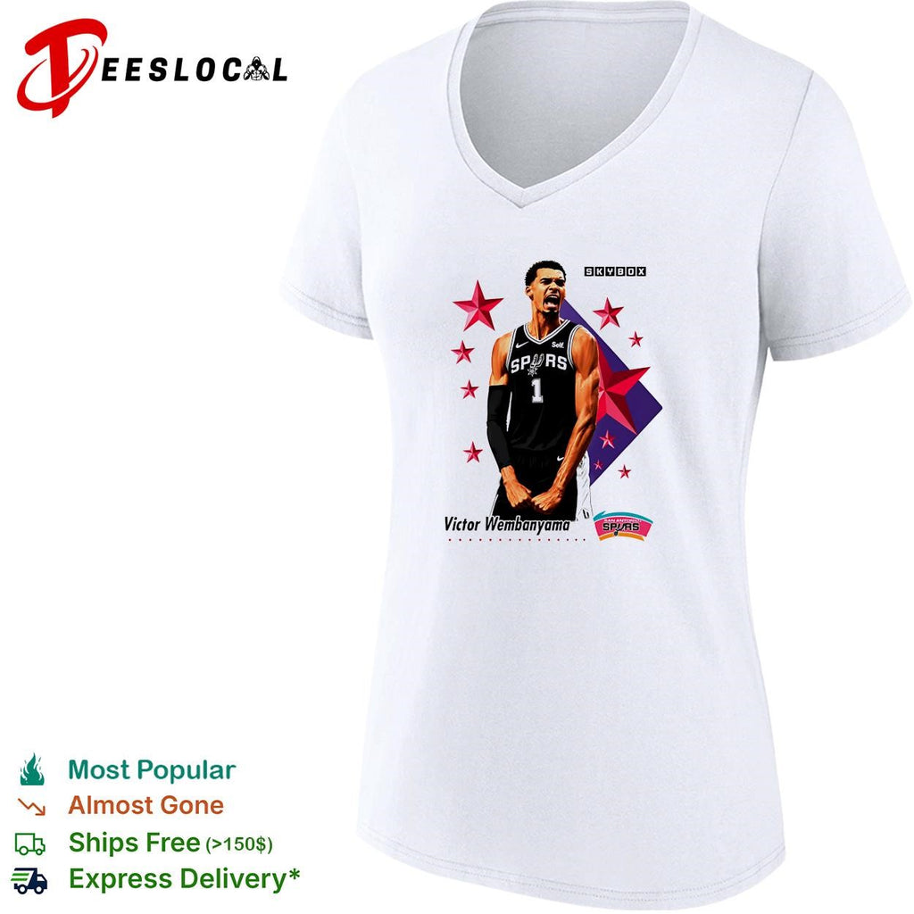 Victor Wembanyama San Antonio Spurs Skybox Vintage Retro Basketball shirt
