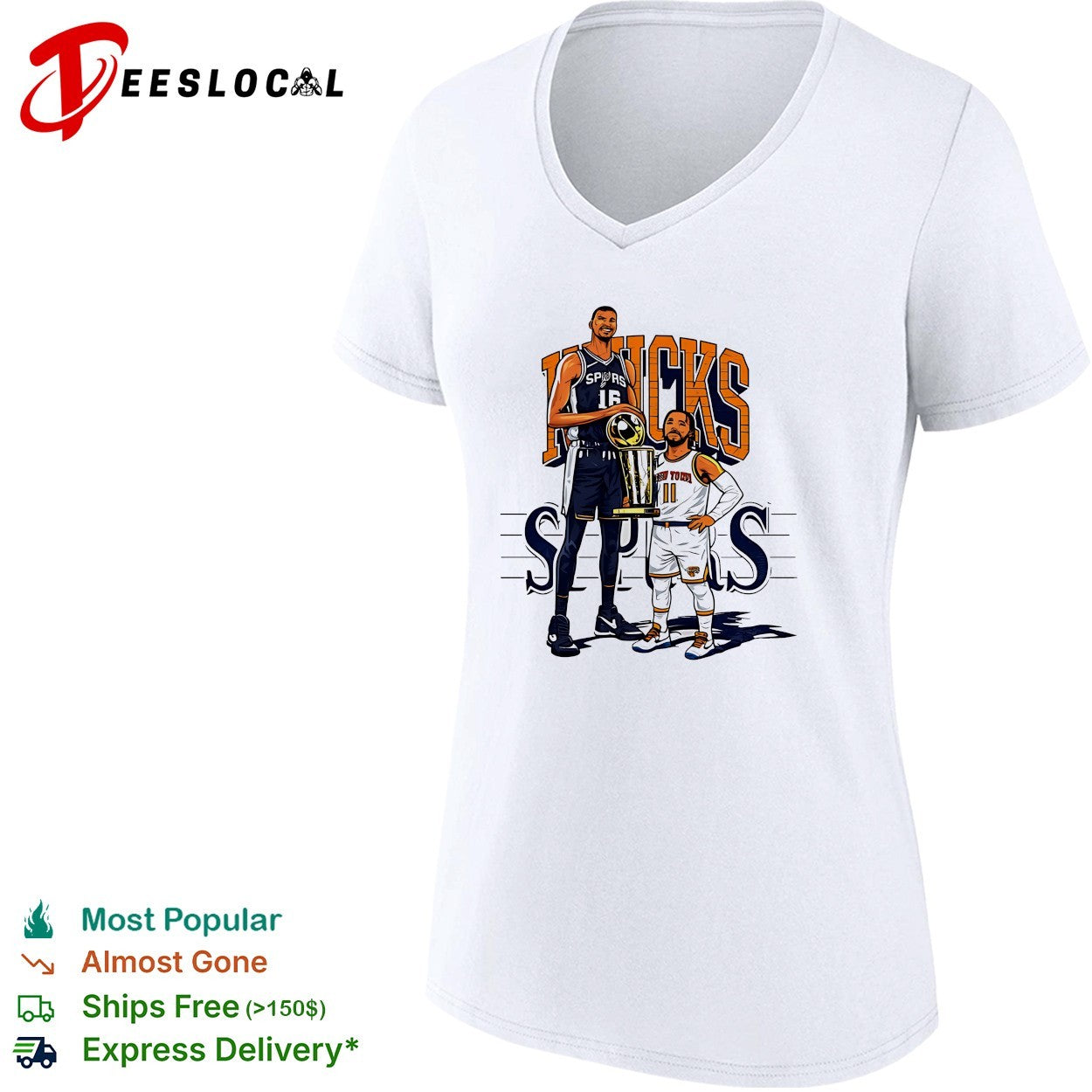 Victor Wembanyama San Antonio Spurs vs Jalen Brunson New York Knicks size gap funny shirt