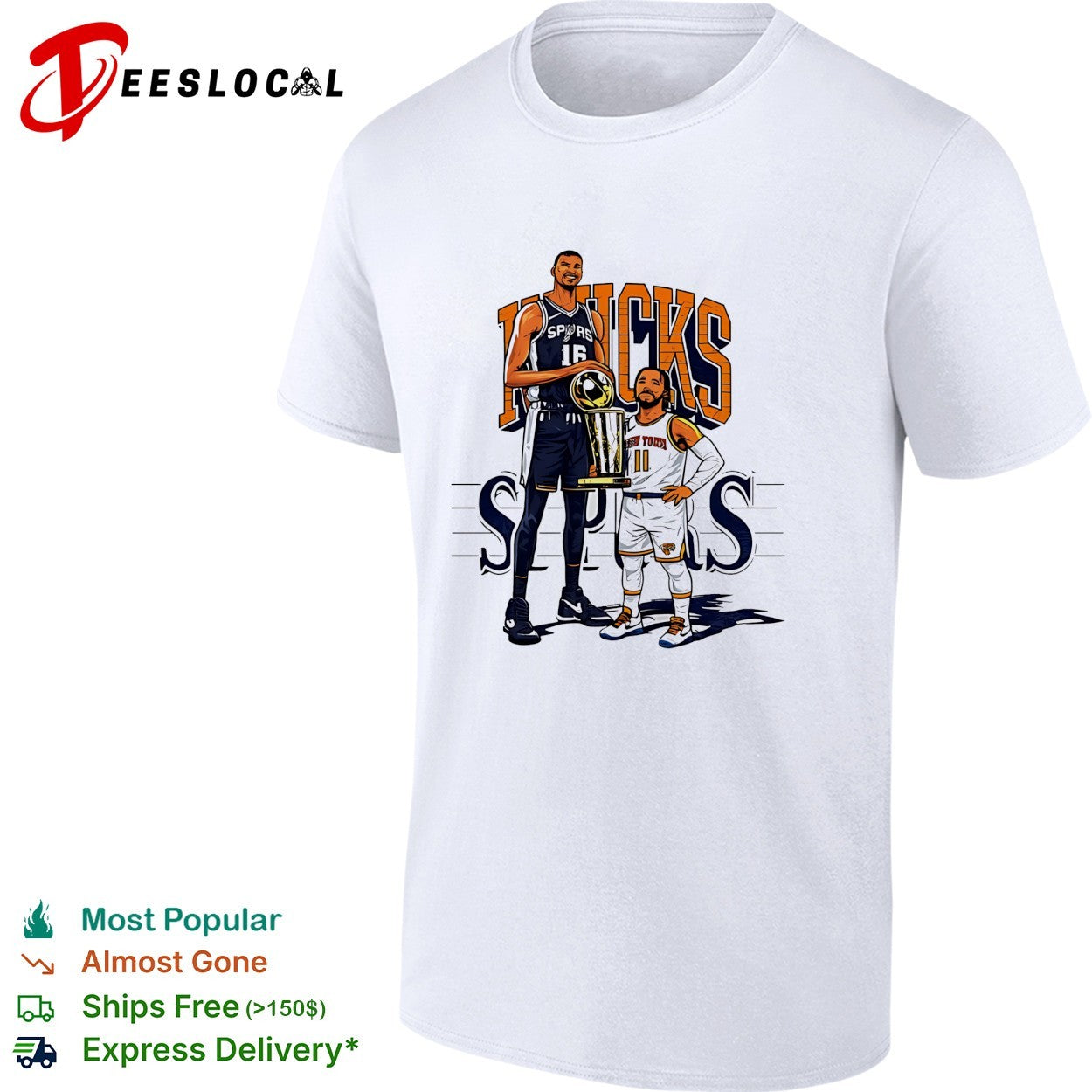 Victor Wembanyama San Antonio Spurs vs Jalen Brunson New York Knicks size gap funny shirt