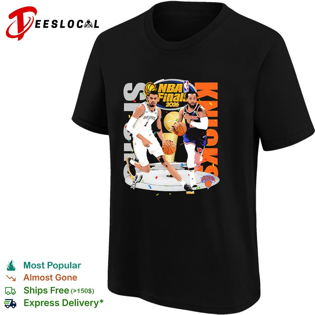 Victor Wembanyama Spurs vs Jalen Brunson Knicks NBA Finals 2026 shirt