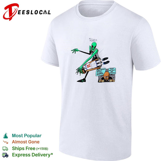 Victor Wembanyama vs Jalen Bruson alien NBA Flagrant review comic cartoon shirt