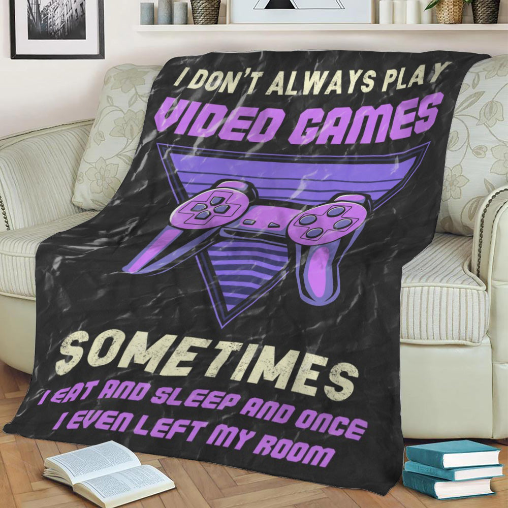 Videogames Gaming Gamer Fleece Throw Blanket