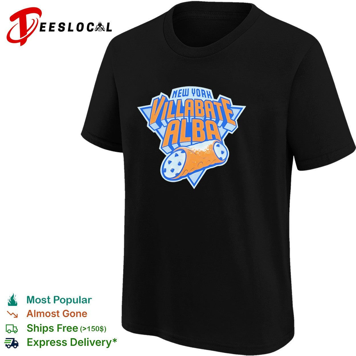 Villabate Alba New York cannoli pastry style New York Knicks shirt