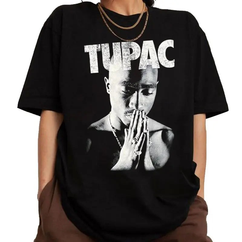 Vintage 2Pac Prayer Tupac Shakur Shirt 2Pac Shakur Shirt 90s Rapper Shirt Hip Hop 90s Legends Shirt Rapper Merchstyle{N002}2 T-Shirts