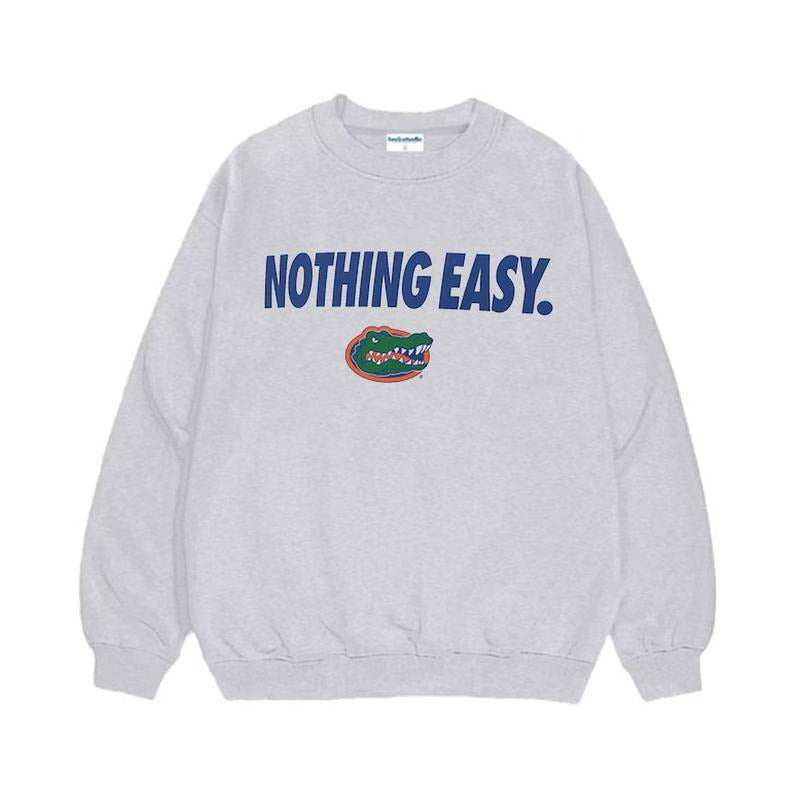 Vintage Florida Gators 2025 Court Bench Long Sleeve Hooodie Nothing Easy Basketball Football Basketball Shirt T-Shirts