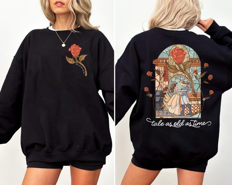 Vintage Tale As Old As Time Shirt Beauty N Beast Shirt Beauty Belle Princess Reads Book Bookish Shirt Bookers Books Merchstyle{N002}2 T-Shirts
