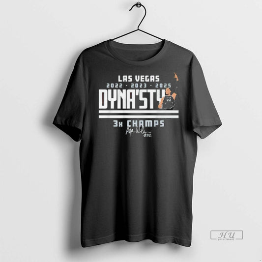 Viral Aja Wilson Las Vegas Aces Dynasty 3x Champs Signature Tee Shirt Sweater