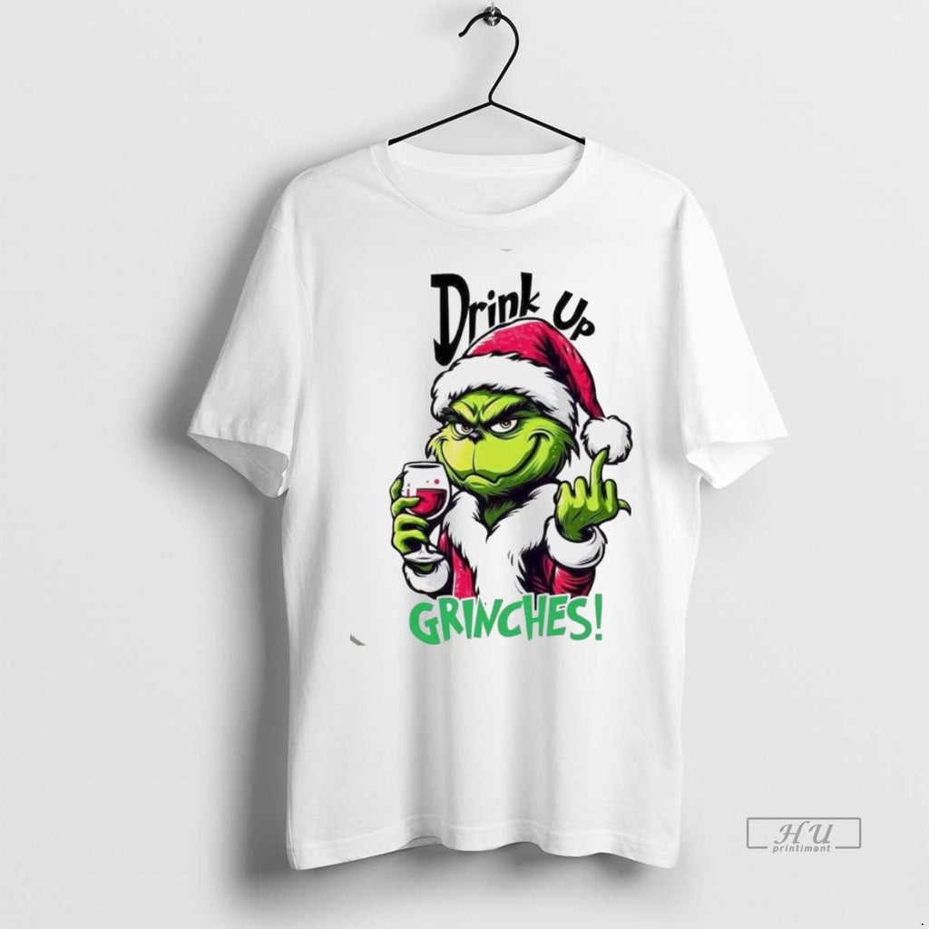 Viral Drink Up Grinches Christmas White Tee Shirt Sweater