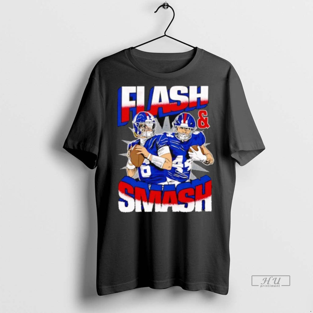 Viral Flash Dart And Skattebo New York Giants Football Tee Shirt Sweater