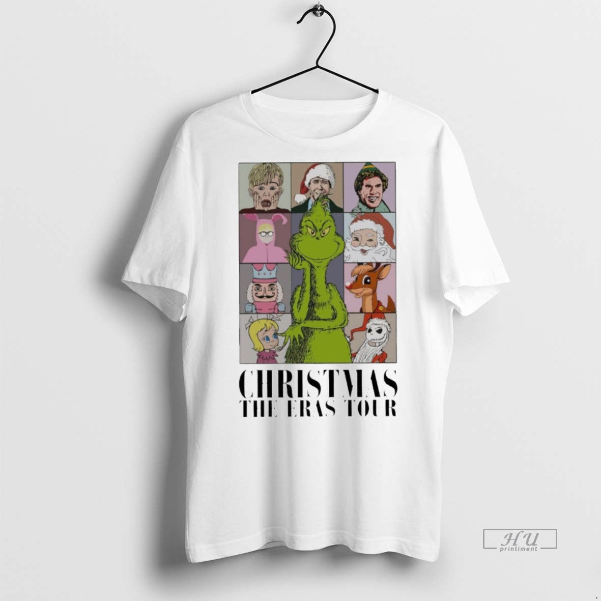 Viral Grinch Christmas The Eras Tour White Tee Shirt Sweater