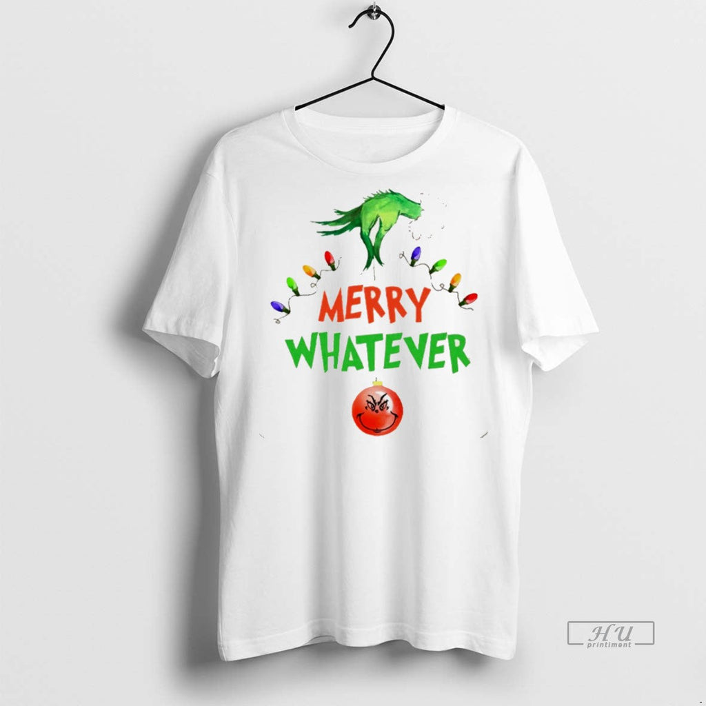 Viral Grinch Green Monster Merry What Christmas White Tee Shirt Sweater