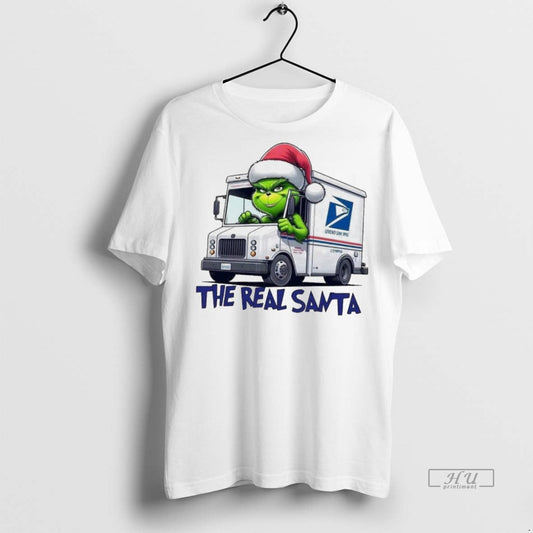 Viral Grinch The Real Santa Christmas White Tee Shirt Sweater