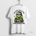 Viral Grinchmas Lights Sarcastic Im Fine This Is Fine Everythings Fine Christmas White