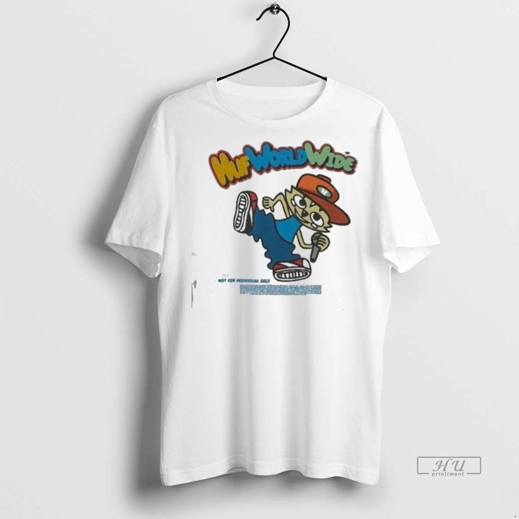 Viral Huf Worldwide Chop Kick Block Tee Shirt Sweater