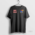 Viral Kansas Jayhawk Rock Chalk Logo Double Sided Tee Shirt Sweater