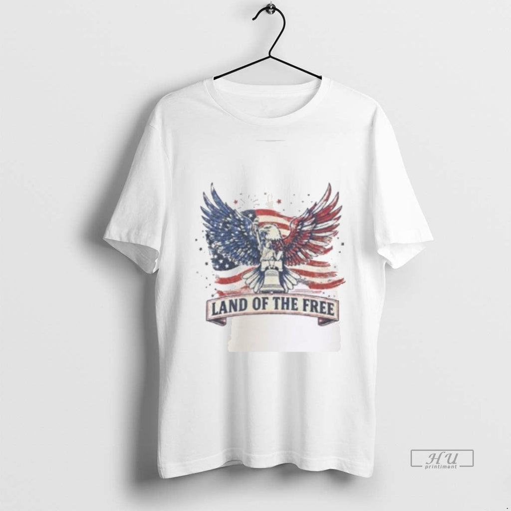 Viral Land Of The Free Eagle Usa Flag Tee Shirt Sweater