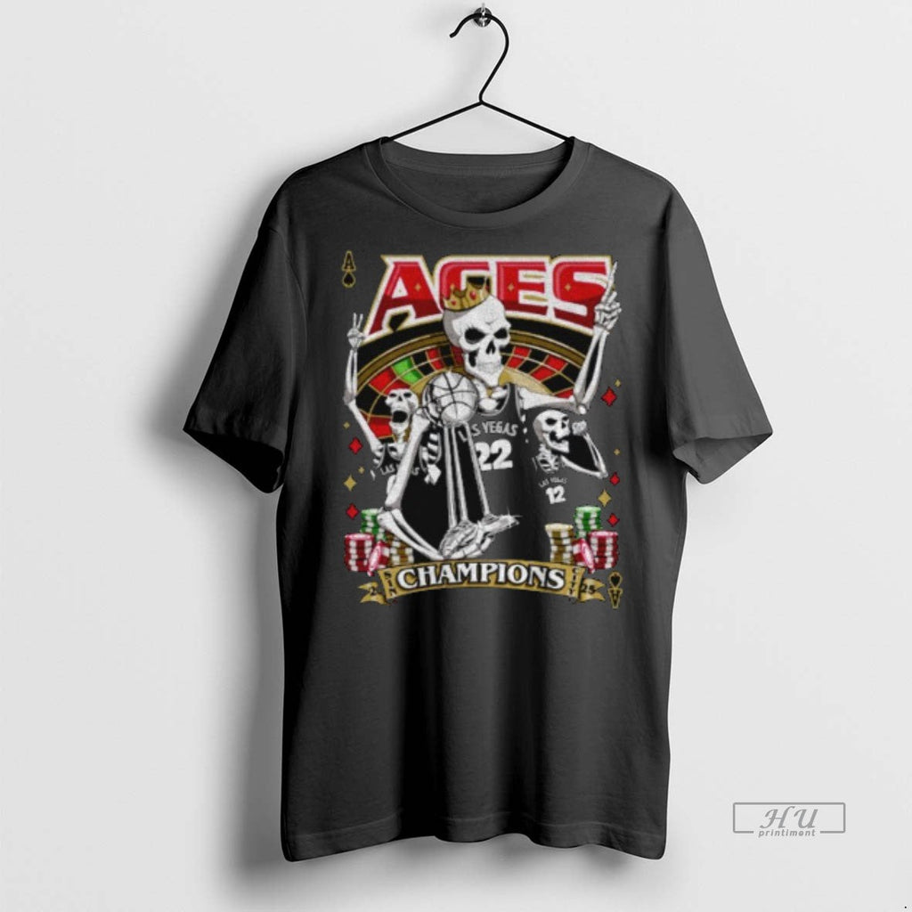 Viral Las Vegas Aces Skull Wnba Champions 2025 Rep The Champs Tee Shirt Sweater