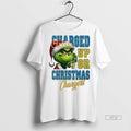 Viral Los Angeles Chargers Charged Up For Christmas Chargers Grinch White Tee Shirt Sweater