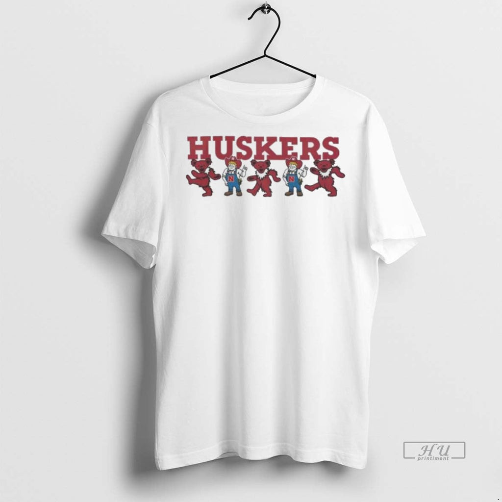 Viral Nebraska Huskers X Grateful Dead Mascot Bears 2025 Tee Shirt Sweater