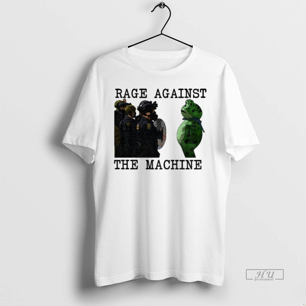 Viral Portland Frog Protest Rage Against The Machine Poland 2025 Political Tee Shirt Sweater