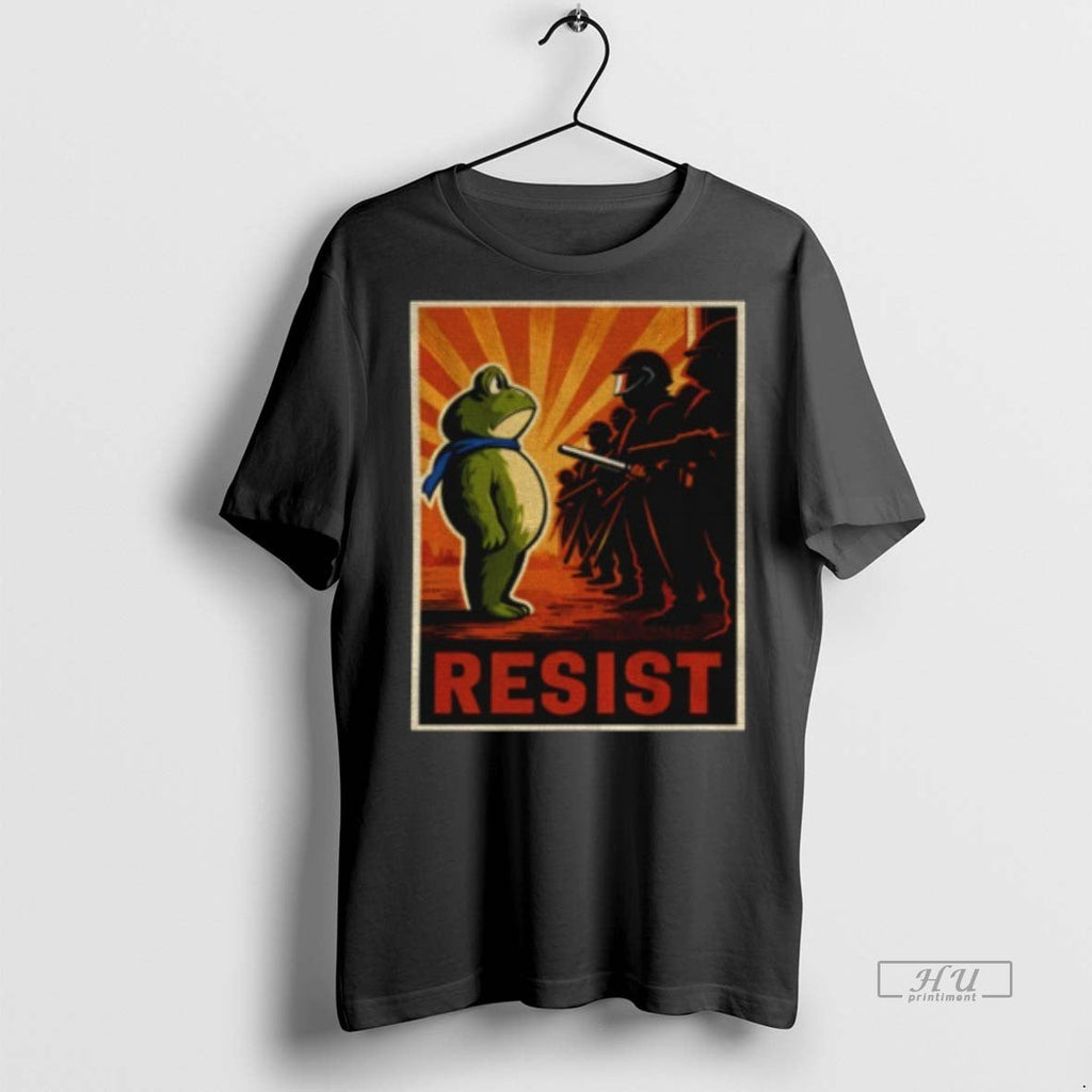 Viral Portland Frog Protest Resist Anti Ice Political 2025 Tee Shirt Sweater