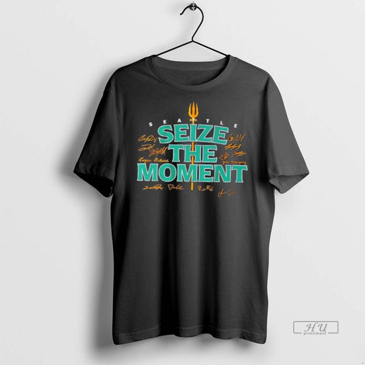 Viral Seattle Mariners Baseball Seize The Moment All Signatures Tee Shirt Sweater