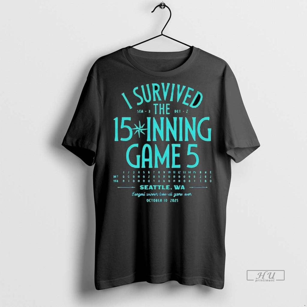 Viral Seattle Mariners I Survived The 15 Inning Game 5 Tee Shirt Sweater