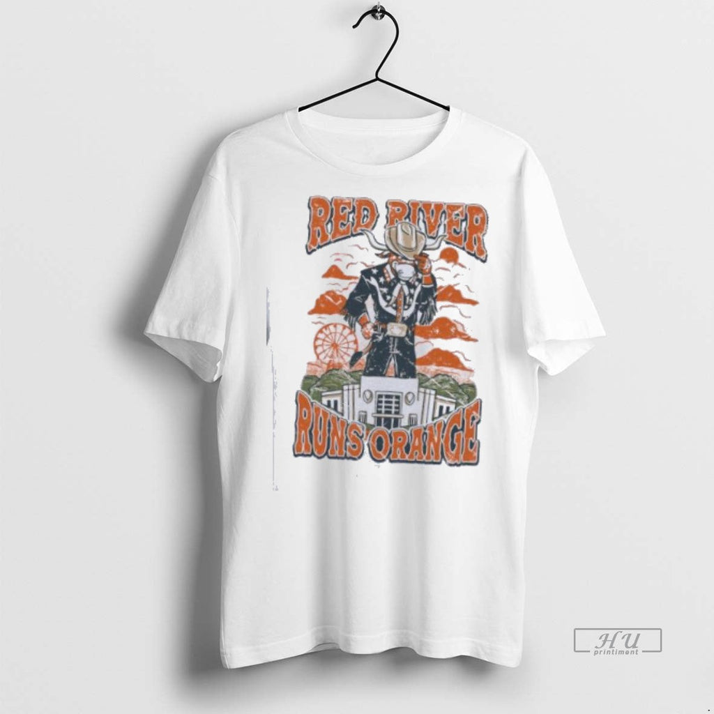Viral Texas Longhorns River Runs Orange Mascot Tee Shirt Sweater