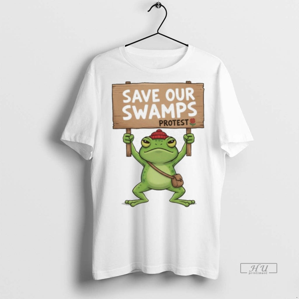 Viral Save Our Swamps Protest Frog Portland Tee Shirt Sweater