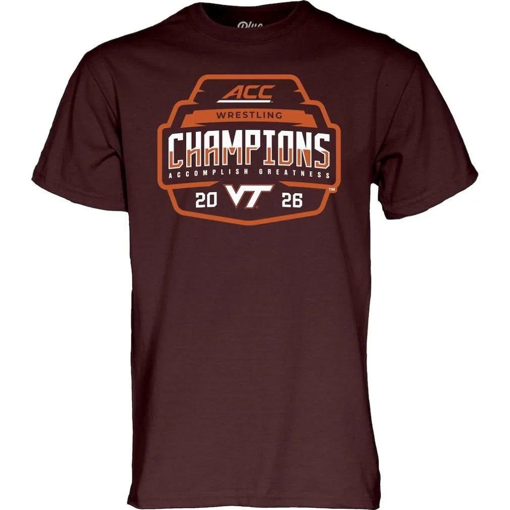 Virginia Tech Hokies 2026 ACC Men’s Wrestling Tournament Champions Shirt