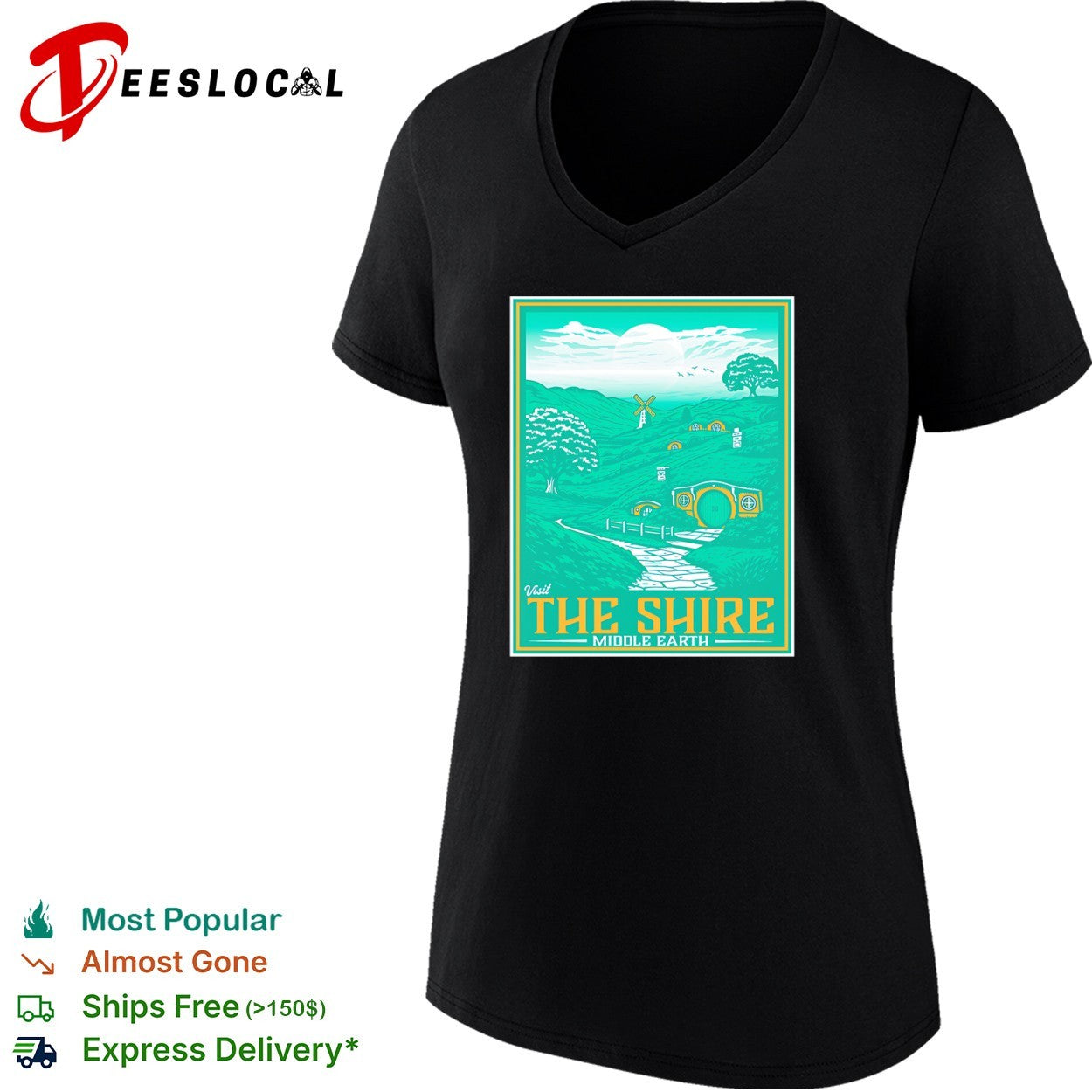 Visit The Shire Middle Earth Lord of the Rings Hobbiton Landscape Fantasy shirt