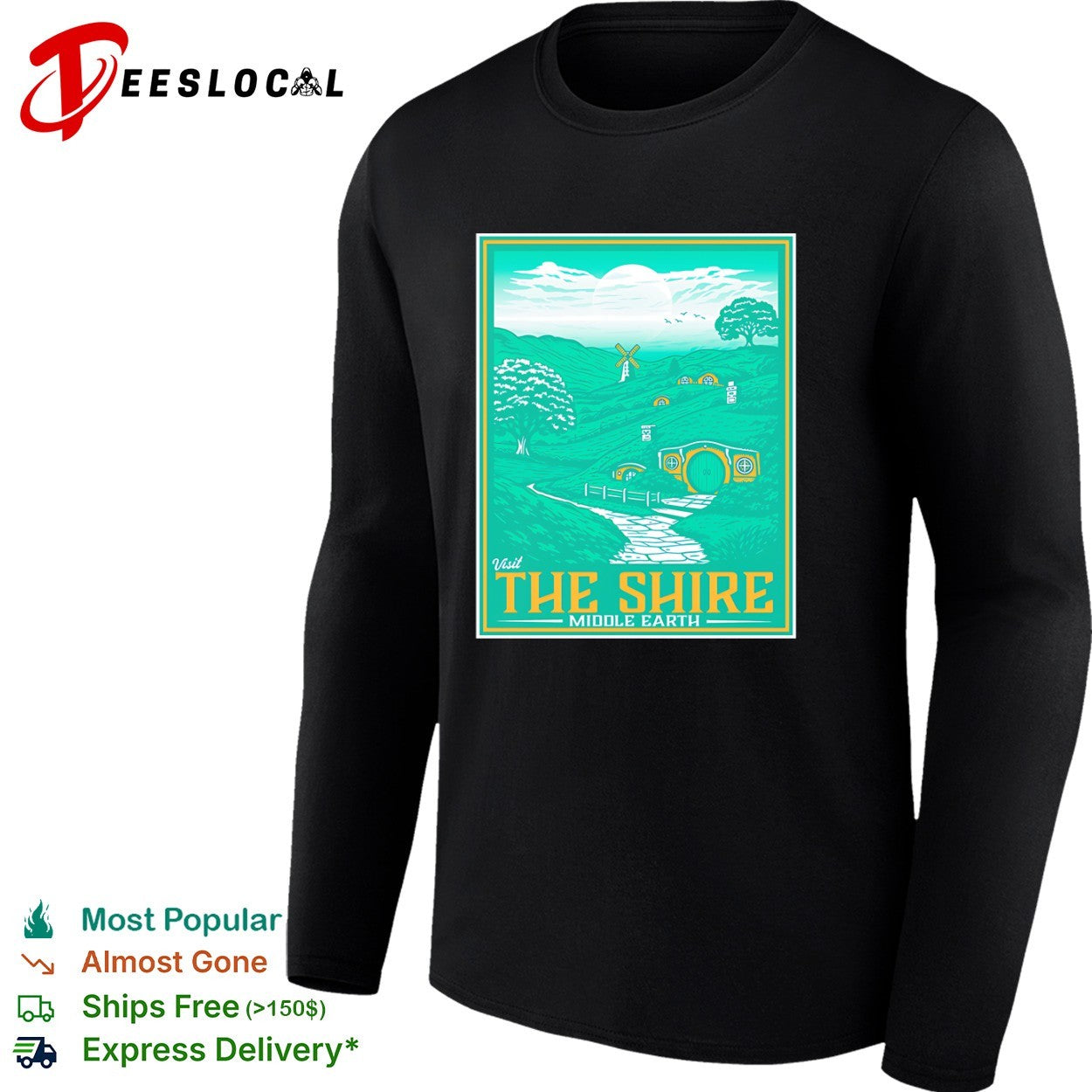 Visit The Shire Middle Earth Lord of the Rings Hobbiton Landscape Fantasy shirt