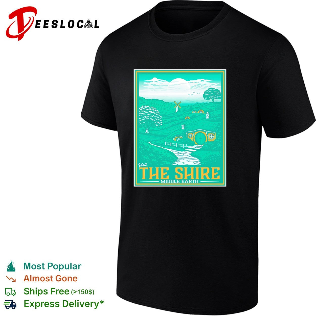 Visit The Shire Middle Earth Lord of the Rings Hobbiton Landscape Fantasy shirt