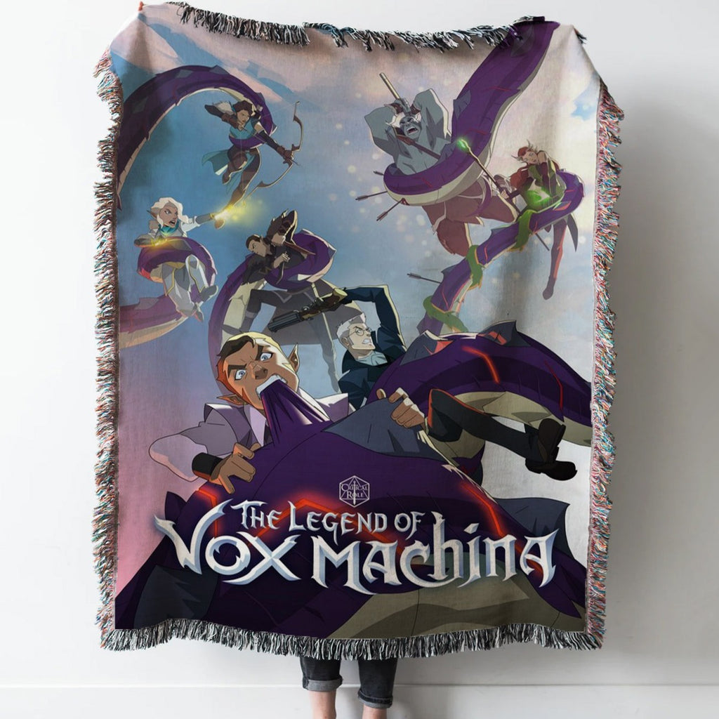 Vox Machina Entangled Woven Tapestry Throw Blanket with Fringe