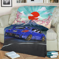 WRX JDM Street Racing Car Fleece Throw Blanket