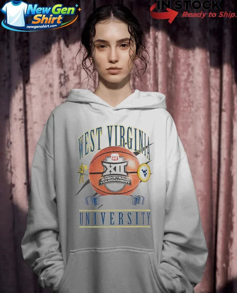 WVU West Virginia Mountaineers Women’s Basketball 2026 Big 12 Tournament Champions New Era Locker Room Shirt