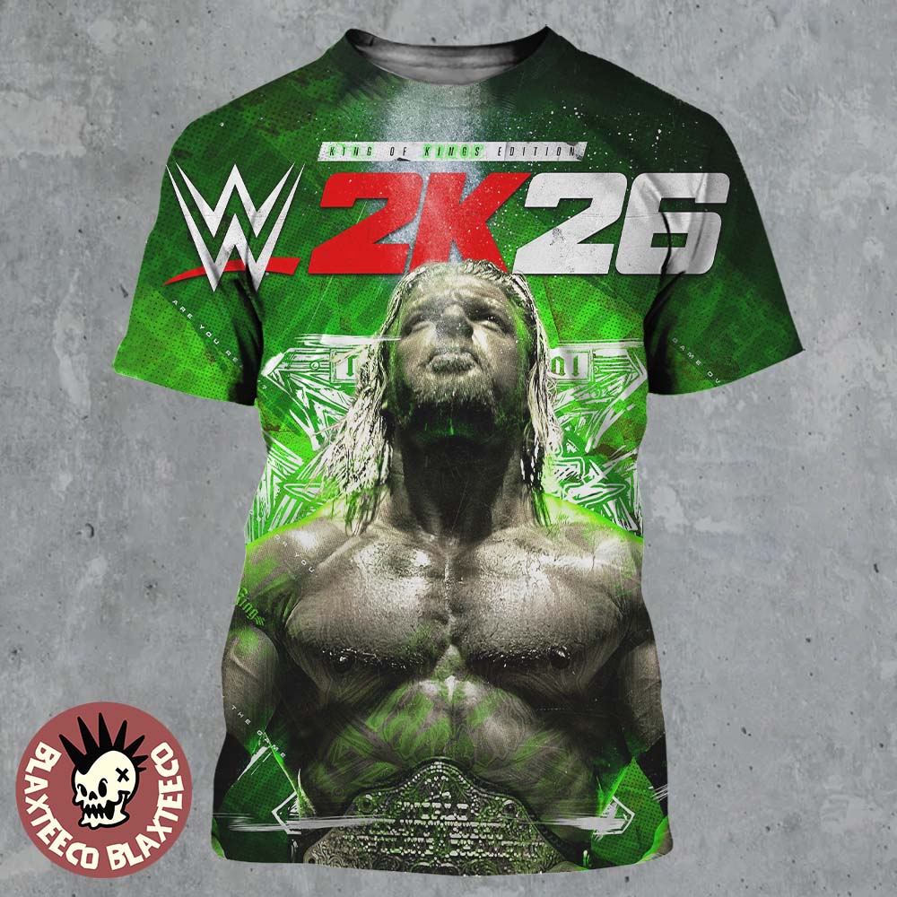 WWE 2K26 King Of Kings Edition Triple H Cover All Over Print Shirt