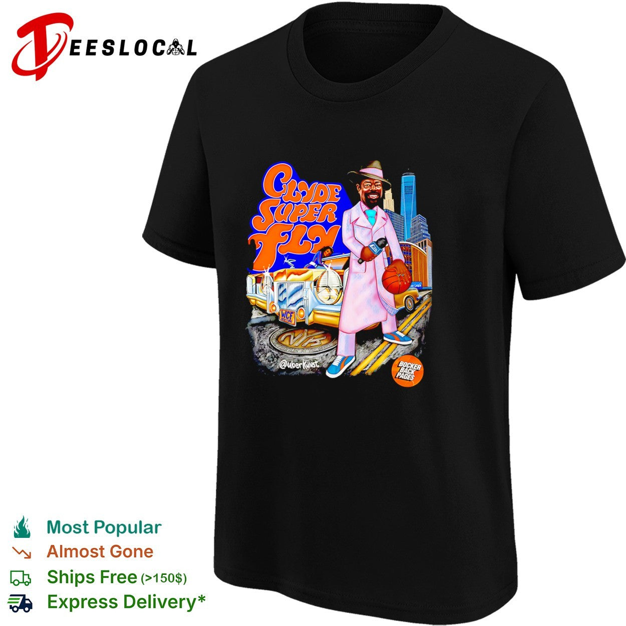 Walt Clyde Frazier New York Knicks Super Fly Clyde shirt
