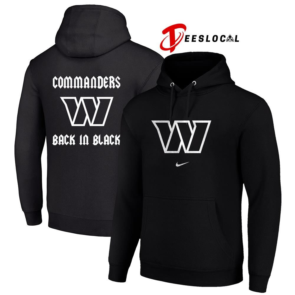 Washington Commanders back in black logo shirt