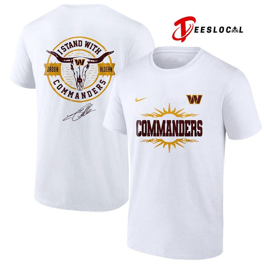 Washington Commanders x Jason Aldean I stand signature logo shirt